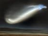 Bryan Byak snapped this photo of the space jellyfish as his plane was landing at Tampa International Airport. 
