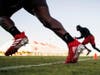 Cleats on during Phase 2 of the offseason program at the AdventHealth Training Center. 
