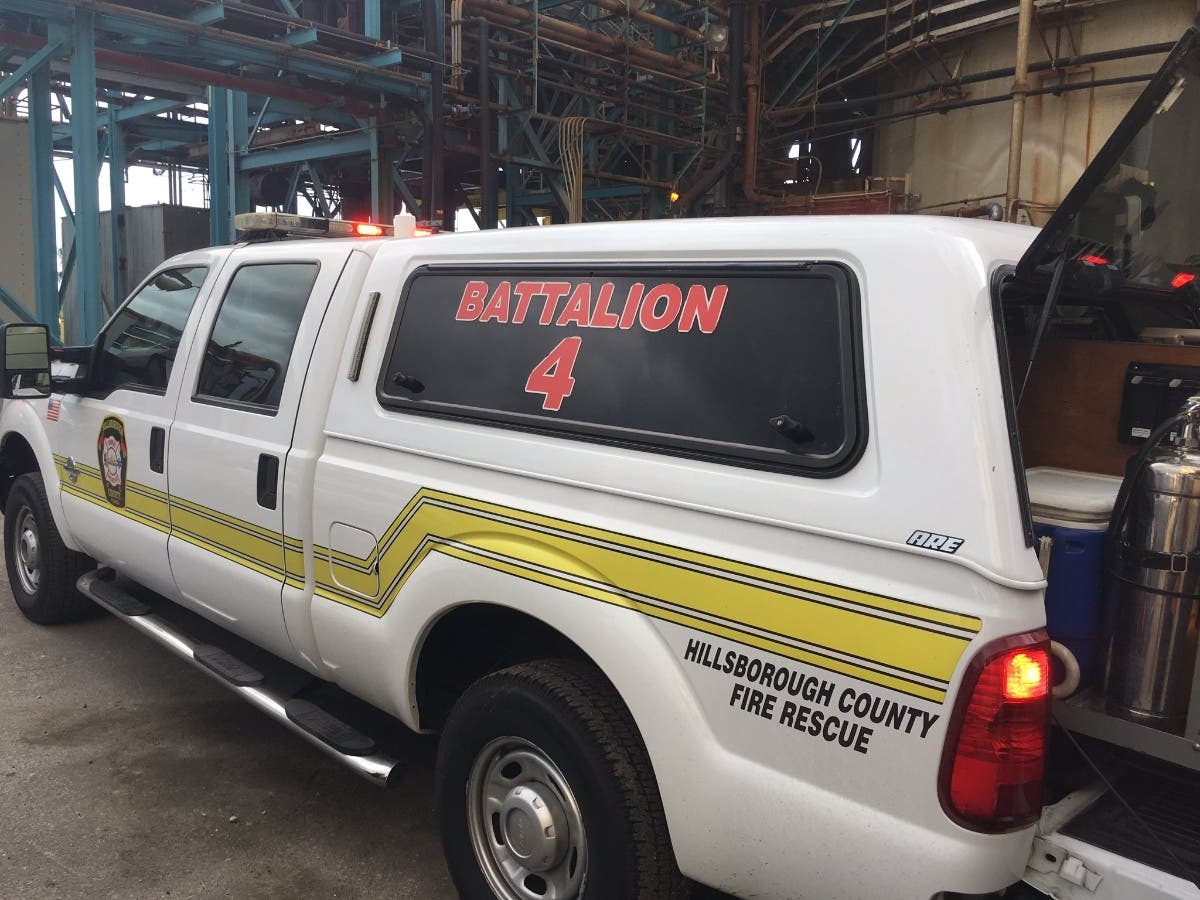 Five people were killed at the Big Bend power plant when one of the slag accumulations came loose, spraying the area with molten slag.