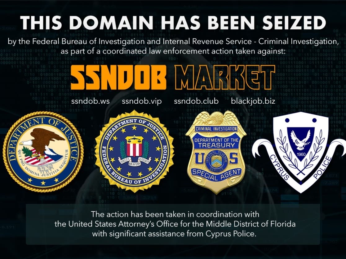 On Tuesday, United States Attorney Roger B. Handberg of the Middle District of Florida announced the seizure of the SSNDOB Marketplace, a series of websites that operated for years.
