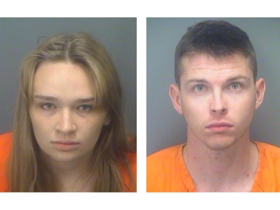 Cameron Taylor was charged with aggravated child abuse and child neglect, and Cheyenne Gray was charged with child neglect after her toddler suffered multiple broken bones that weren't treated for a week.