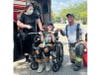 Clearwater Fire & Rescue Department's Engine 48 surprised 10-year-old Dylan Heffernan with a visit at Dylan's physical therapy treatment center last week. 