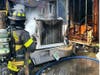 A semi-truck caught fire Sunday afternoon, spreading to a nearby mobile home in Tampa.