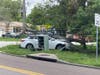 Duke Energy is completing repairs to a downed power pole and power lines following a crash at Druid Road and South Duncan Avenue Monday afternoon. 