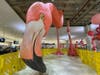 The first puzzle pieces of the giant pink flamingo arrived at Tampa International Airport in April, but its journey from concept to construction has been two years in the making
