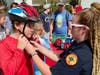 On July 14, Treasure Island Fire Rescue gave kids safety tips during a bicycle rodeo and outfitted each child with a new bicycle helmet. 