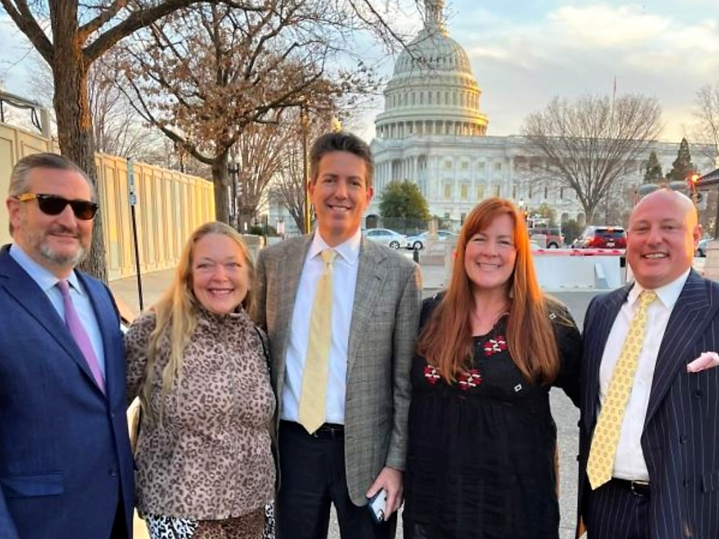 From left are U.S. Senator Ted Cruz, R-Texas, Carole Baskin, Wayne Pacelle, Shelby Bobosky, and Marty Irby.