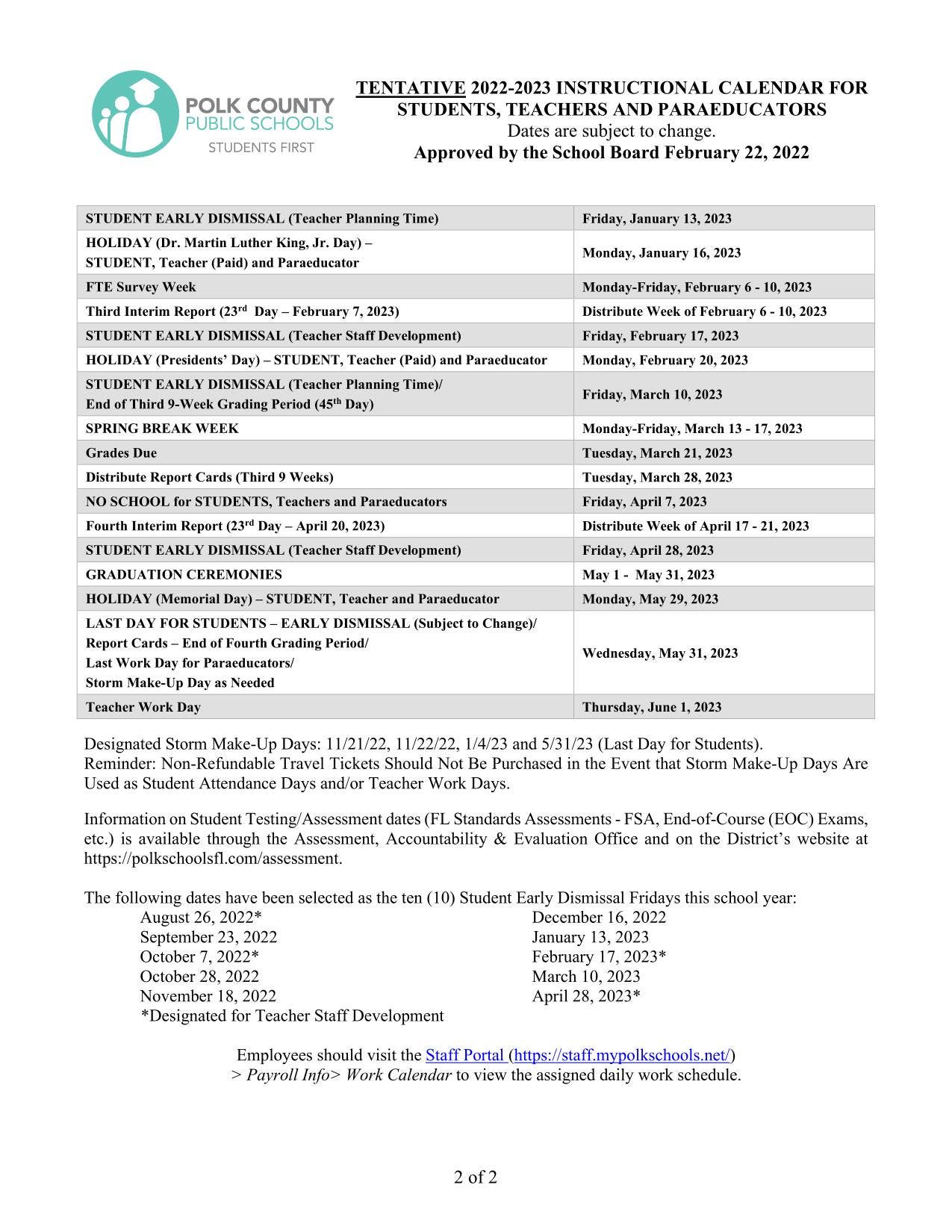 2022 23 Polk County Public School Calendar Highlights Lakeland FL Patch 2022 23 Polk County Public School Calendar Highlights Lakeland FL Patch