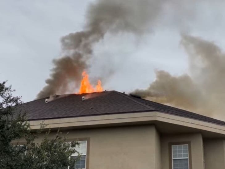 Pasco County firefighters have evacuated an apartment complex in Odessa after a two-alarm fire swept through the complex Tuesday afternoon.