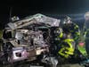 Hillsborough Fire Rescue crews had to extricate the driver from the pickup truck following the head-on crash.