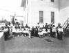 Students stand in front of the Dobyville School that once stood at 307 S. Dakota Ave. in Tampa.