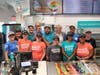 Tampa Mayor Jane Castor hangs out with the crew of the newly opened Bolay Fresh Bold Kitchen. 