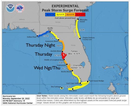 Hurricane Ian: Possible Devastating Storm Surge Forecast In Tampa Bay ...