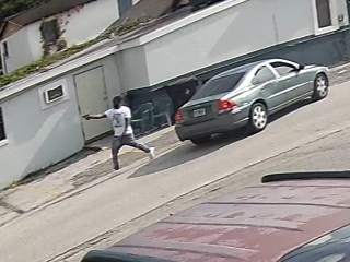Surveillance video played during Thaddeus Timeaus Howard’s arraignment showed Howard firing the gun and then getting into his vehicle and chasing his ex-girlfriend who fled in a car driven by her cousin.  