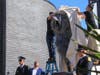 "Taking a Stance," a law enforcement officer memorial sculpture, was unveiled Tuesday morning.