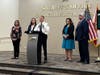 Hillsborough County Sheriff Chad Chronister, joined by Florida Attorney General Ashley Moody, announced the rescue of eight women from a human trafficking scheme.