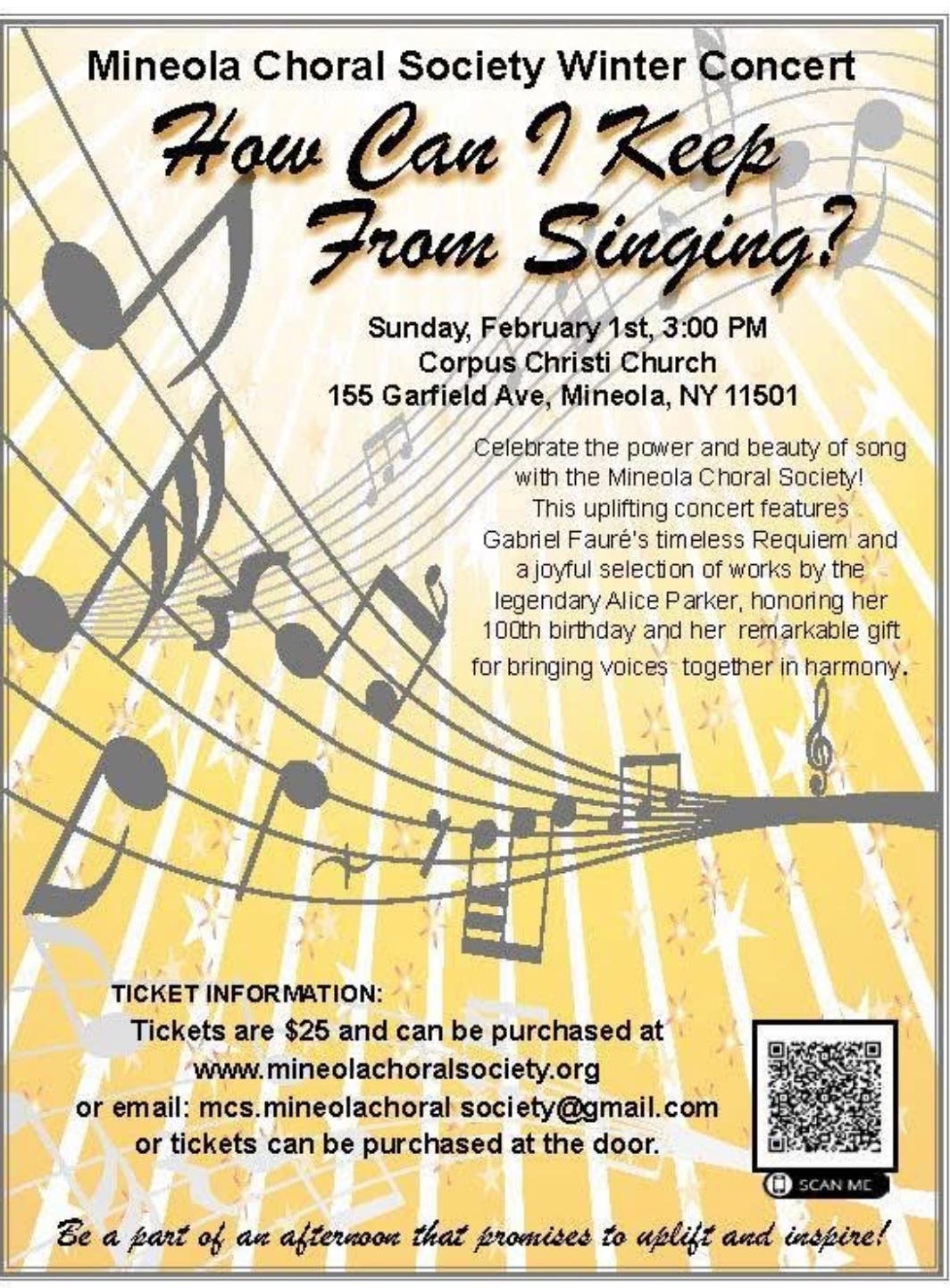 Mineola Choral Society Winter Concert