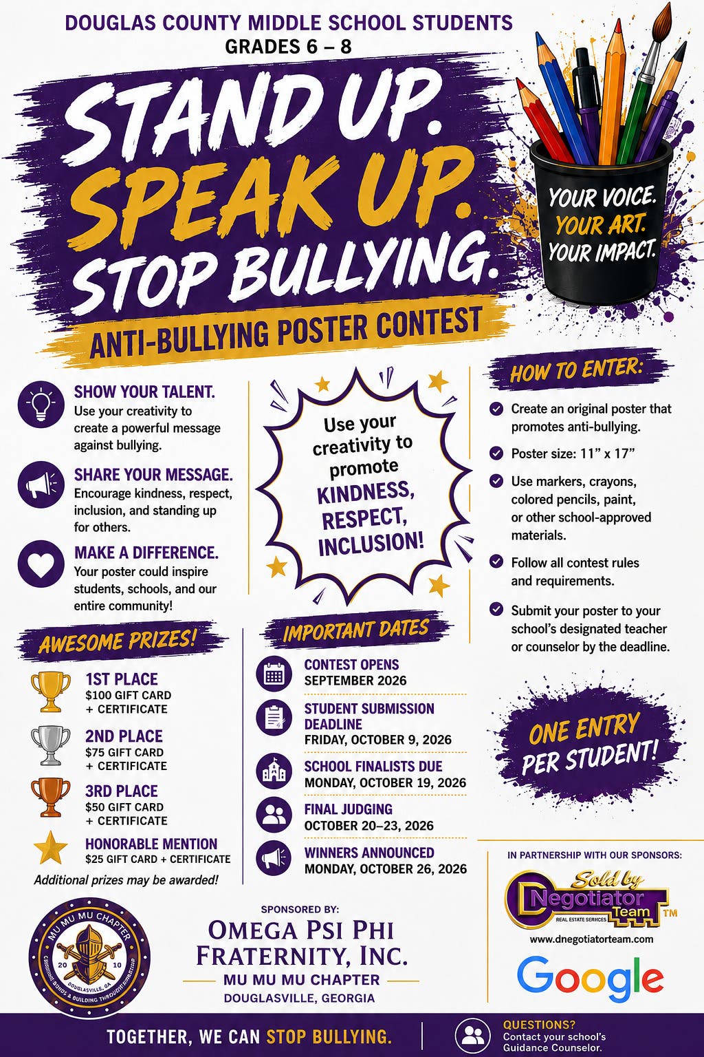 Anti Bullying Poster Contest 