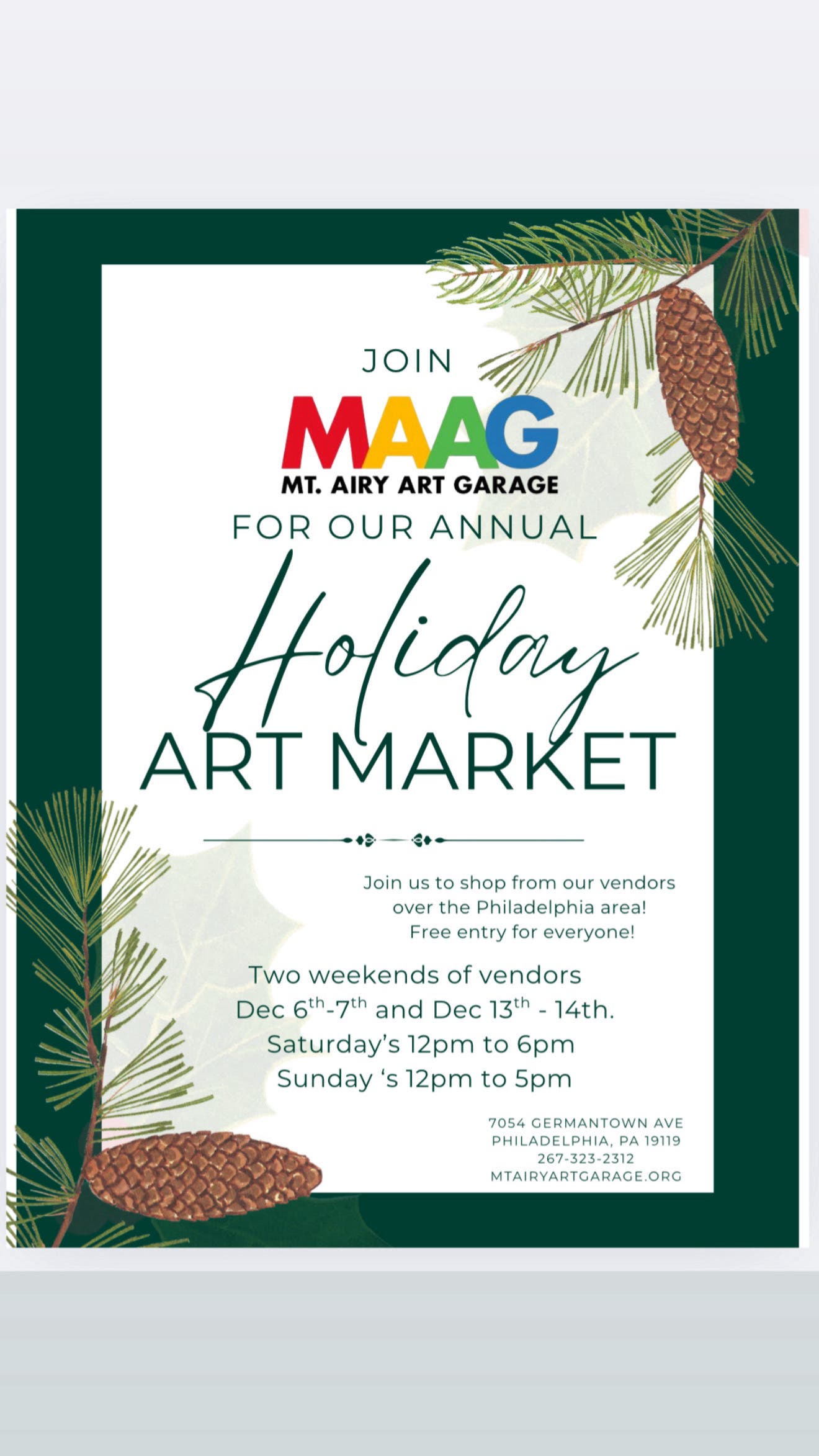 Dec 14 | Holiday Art Market | Chestnut Hill, PA Patch