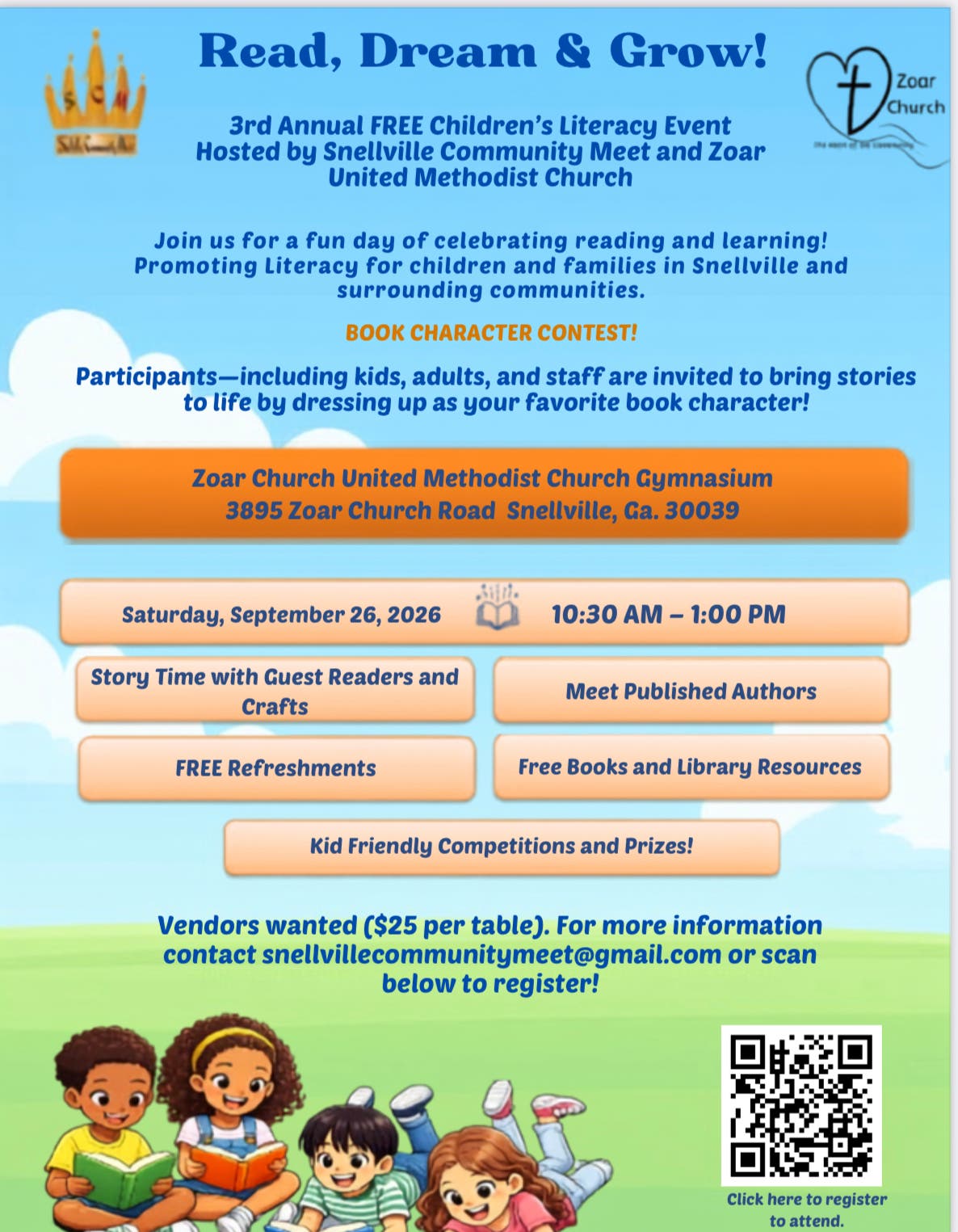 Children's Literacy Event Read, Dream & Grow!