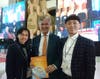 Dr. Erik Solheim, former Executive Director of United Nations Environment Programme, shows support for the International Day of Conscience during the Second World Sustainable Development Forum in Durango, Mexico on March 5, 2020.
