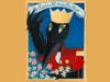 Seattle-based artist Christopher Olson shared this whimsical portrait with a royal crow holding a banner which reads, “Be Kind to ALL those You Meet.”
