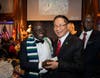 President of FOWPAL Dr. Hong, Tao-Tze and Pastor Francis A.M. Mambu pose for a photo during the CBC 2022 African and Caribbean International Leadership Conference and Presidential Awards Gala on Sept. 29, 2022 in Washington.
