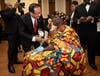 President of FOWPAL Dr. Hong, Tao-Tze, center left, talks with Nana Baffour Asare Twi Brempong II at the CBC 2022 African and Caribbean International Leadership Conference and Presidential Awards Gala in Washington. 

