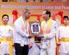 Prime Minister Briceño receives the Family Empowerment and Social Impact Award from FOWPAL on behalf of his wife, the First Lady of Belize, in recognition of her lasting social impact in advancing families, children’s rights, and inclusion. 
