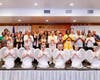 Dr. Hong, honored guests, and FOWPAL members dressed as angels join together in making symbolic “conscience hand gestures,” representing a shared awakening of inner moral clarity and a collective aspiration for love, peace, and harmony across the world.
