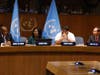 Dr. Hong, Tao-Tze, President of FOWPAL, far right, and a panel of visionary leaders engage in a meaningful discussion at a side event at U.N. headquarters. Dr. Hong emphasized the importance of transparency and integrity for a more just, peaceful world.
