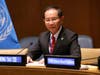 Dr. Hong delivers remarks at U.N. headquarters, highlighting the importance of transparency and integrity for global peace and sustainability. He is the initiator of both the UN-designated International Day of Conscience and International Day of Hope. 