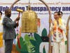 Prof. Thomas Kaydor, Consul General of Liberia in New York, rings the Bell. Prof. Kaydor stated that transparency means acting openly and being accountable for one’s actions, while integrity means behaving ethically even when no one is watching.