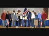 The Van Cleave family with the Palatine Township Board at the Township Board Meeting on Oct 25, 2021