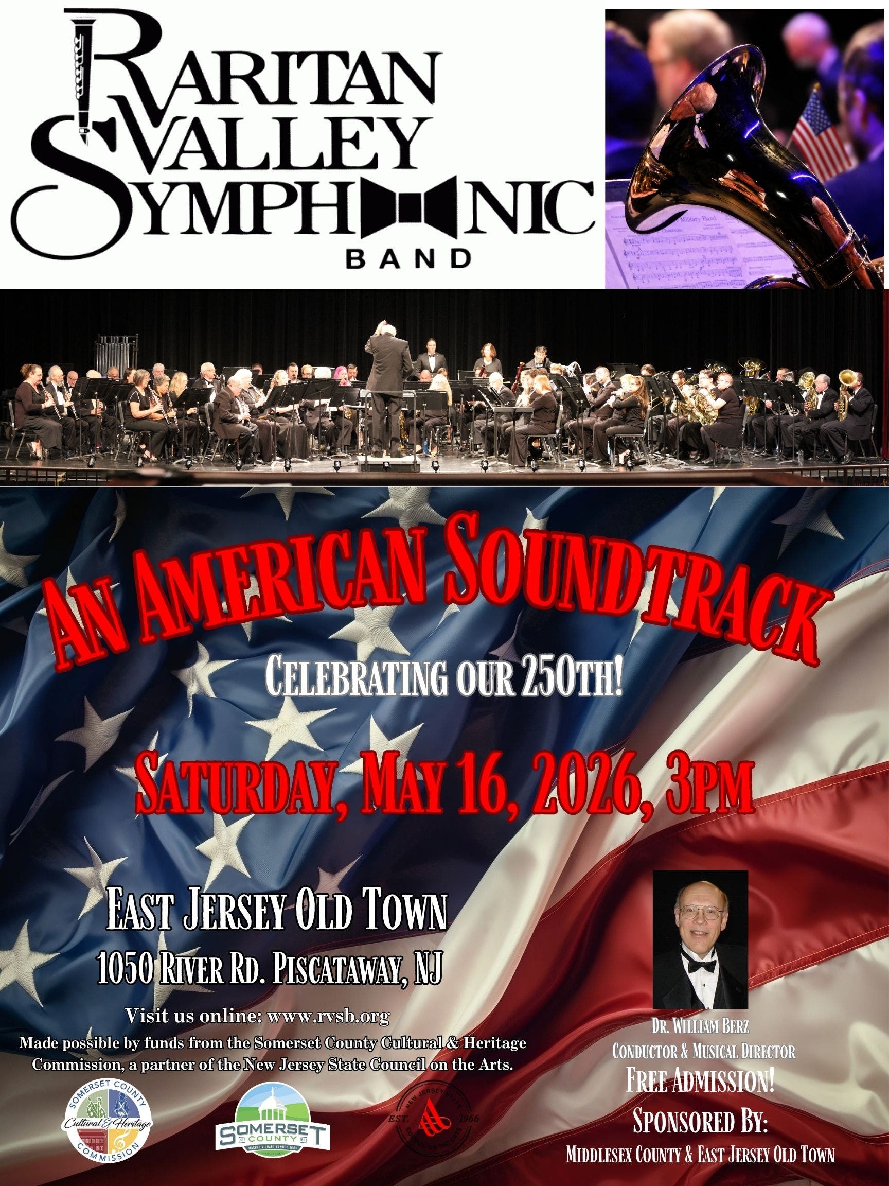 Raritan Valley Symphonic Band Outdoor Concert  “An American Soundtrack – Celebrating Our 250th”