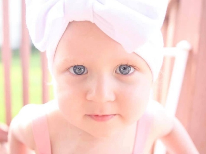 Charlotte Scalese, a Neptune Township toddler diagnosed with neuroblastoma last year.