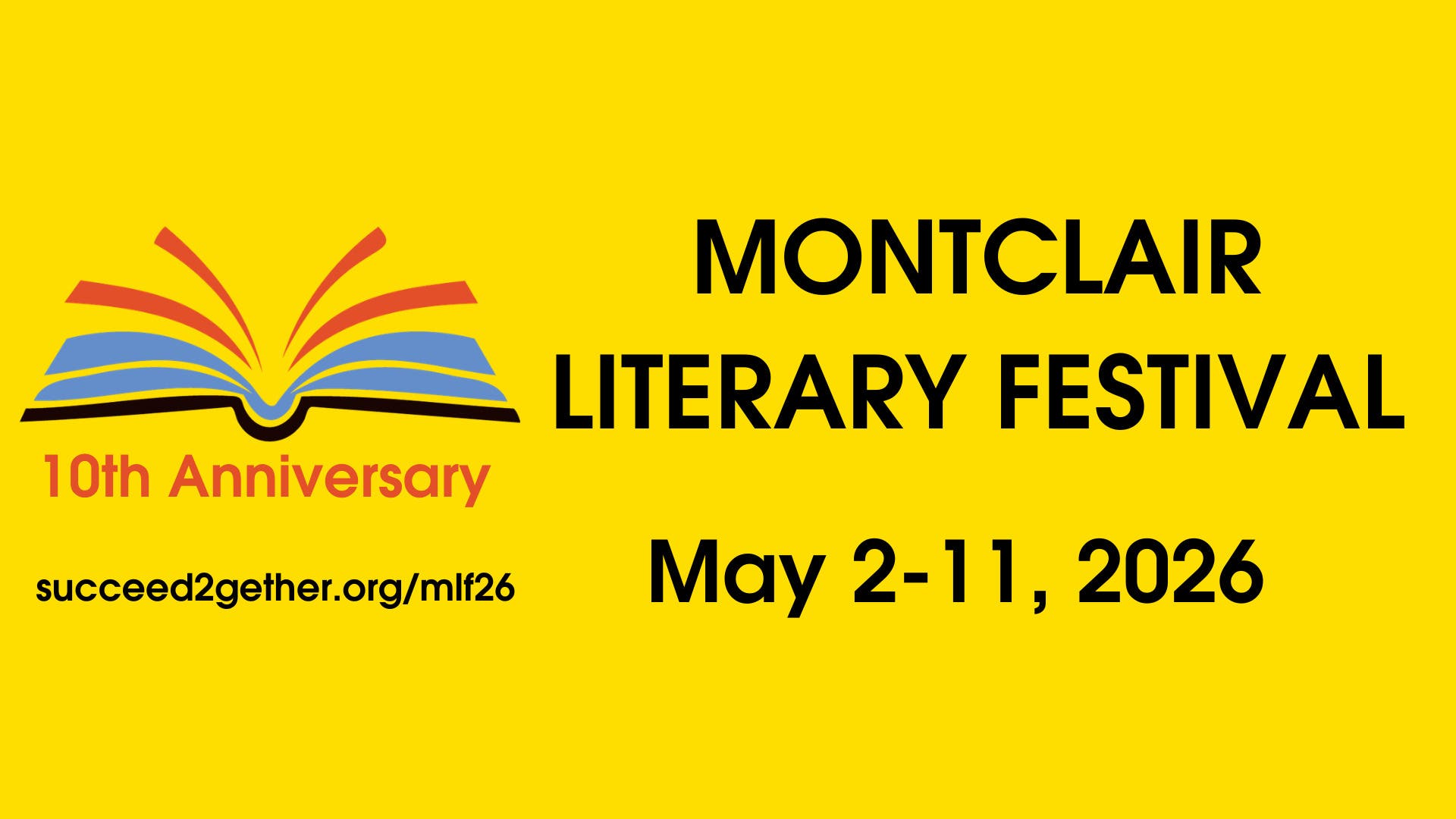 Montclair Literary Festival, May 2 to 11, 2026