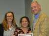 Orland Township Supervisor Paul O’Grady presents a Certificate of Appreciation to Tracy Geoppner from Prairie State Vet Clinic for their participation in Pet-Palooza. Also pictured is Robin Kassis (left), coordinator of Orland Township’s Food Pantry.