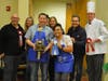 Orland Township Souper Bowl Challenge judges and contestants in the Culinary MVP Quarter. 