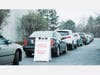 Residents lined up early for Orland Township’s drive-thru grocery distribution in late April. The second distribution is scheduled at Orland Township on Friday, May 8.
