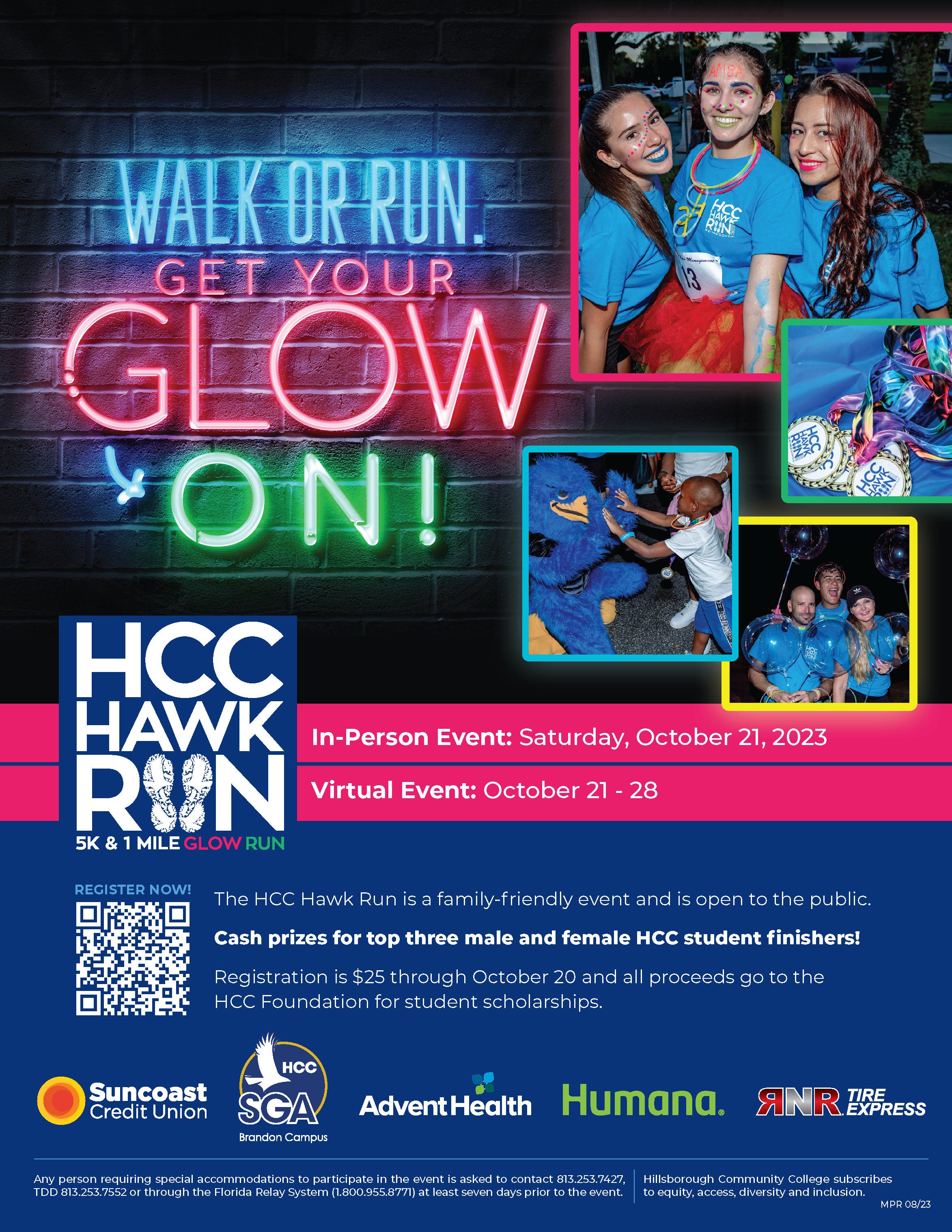 Oct 21 | 8th Annual HCC Hawk Run-5K /1-Mile Glow Run and Walk (In-person &  Virtual) | Temple Terrace, FL Patch