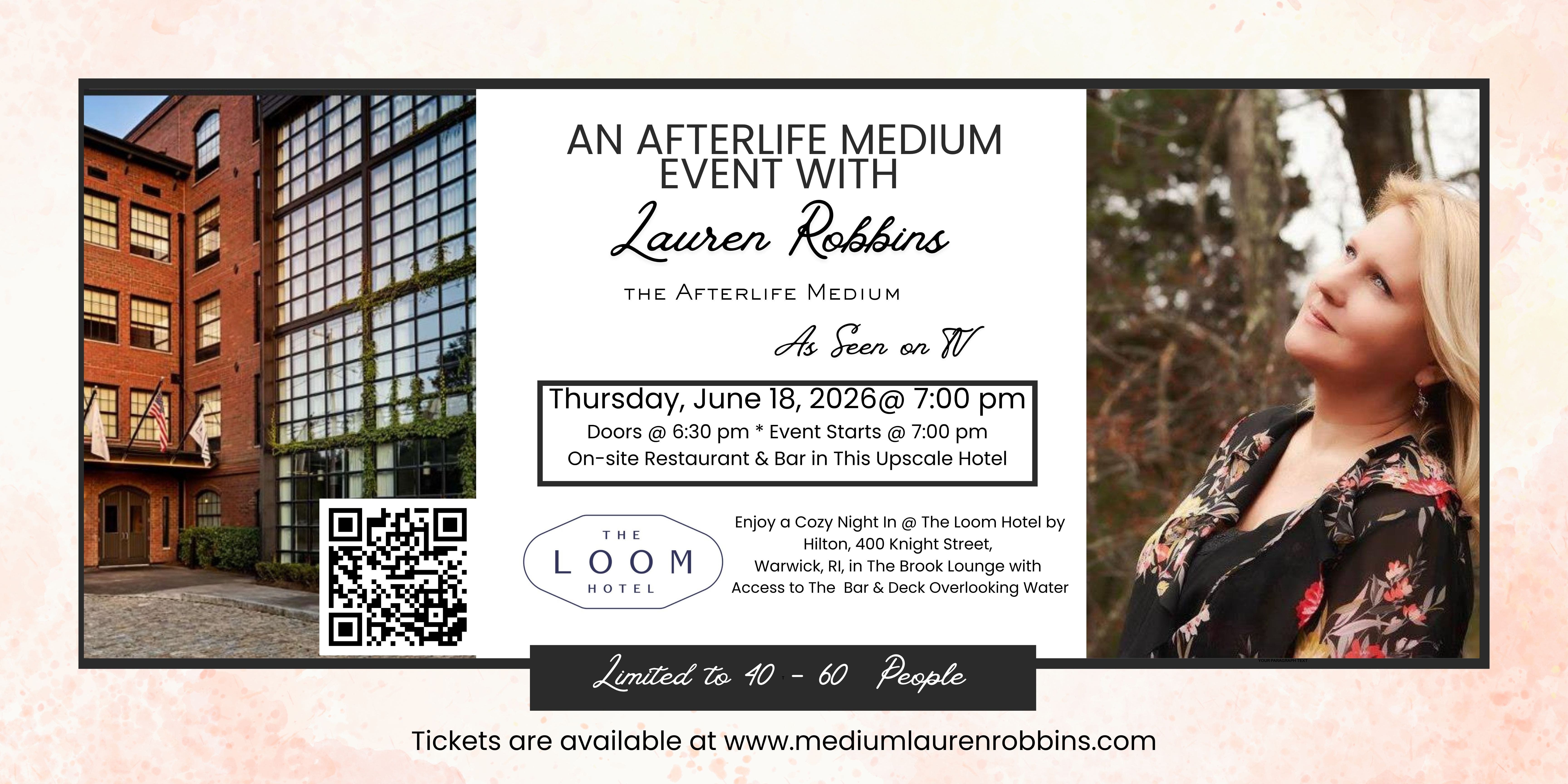 Afterlife Medium Event with Lauren Robbins, Seen on Television