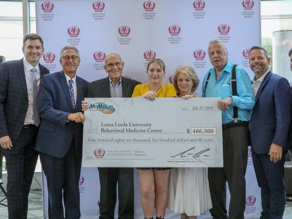 Loma Linda University Behavioral Medicine Center – Murrieta has received a $486,500 gift to fully fund the expansion of its outpatient adolescent behavioral medicine program.