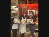 Town Bagel of Massapequa promotes MTAC’s Prevention Campaign. To order from the family owned and operated store call (516) 541-4341 or go to townbagel.com. Shown left to right: Larissa Singh, YES Community Counseling Center;  Rosa, Manager of Town Bagel; 