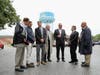 Receiver Don Clavin (3rd right) and Councilman Tom Muscarella (left) recently joined with local water representatives. 