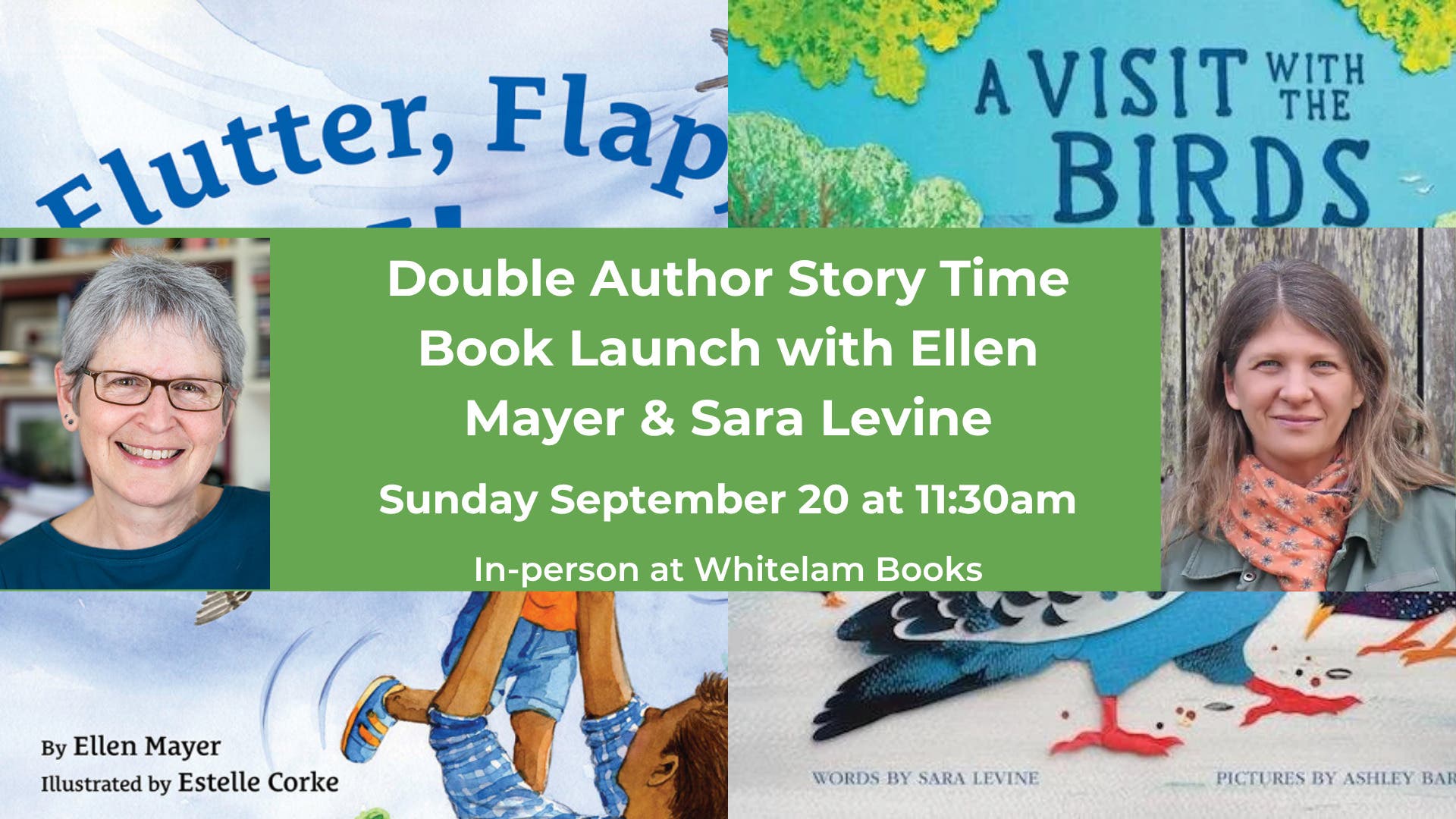 Whitelam Books to Host Double Author Story Time with Ellen Mayer & Sara Levine