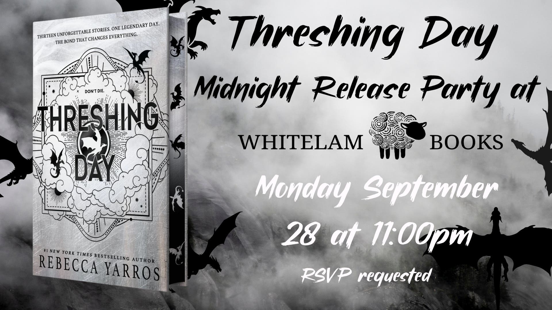 Whitelam Books to Host Midnight Release Party for Rebecca Yarros’ Threshing Day