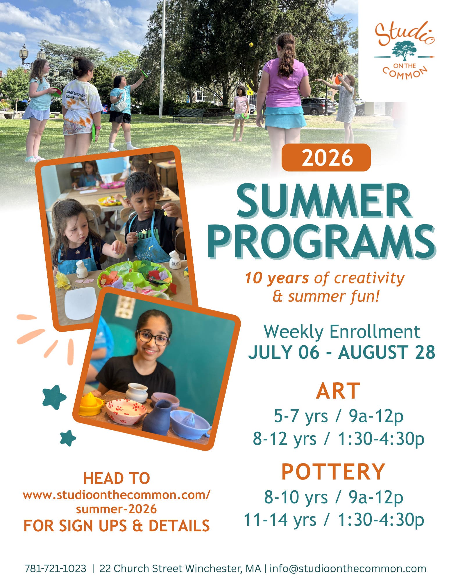 Summer 2026 at Studio on the Common!