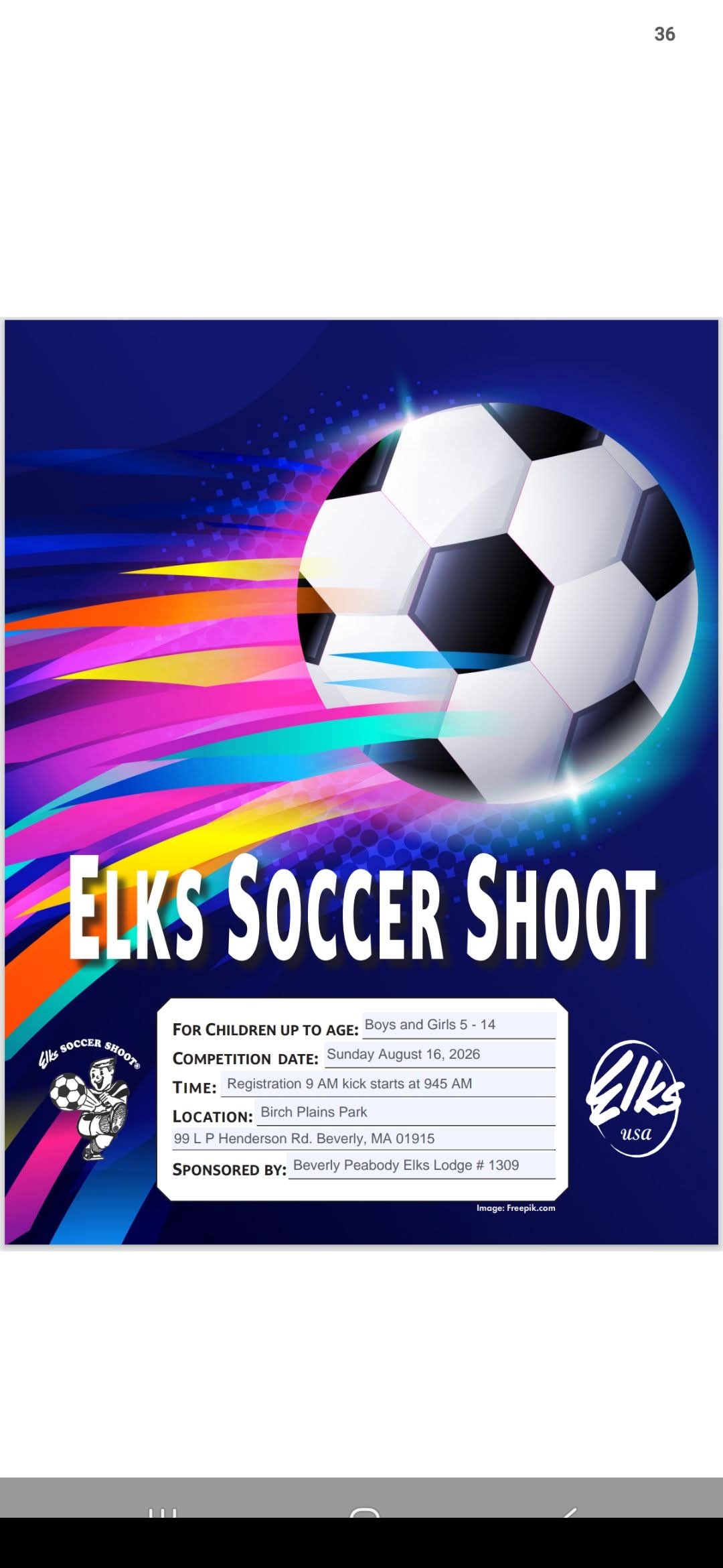 Elks Soccer Shoot