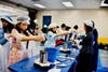 Westhoff fifth graders join games and activities of the past during 29th annual Colonial Faire on March 15. 